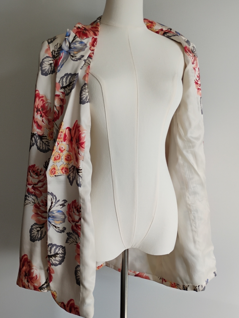 Philosophy Women's Floral Blazer Jacket L - Picture 6 of 12